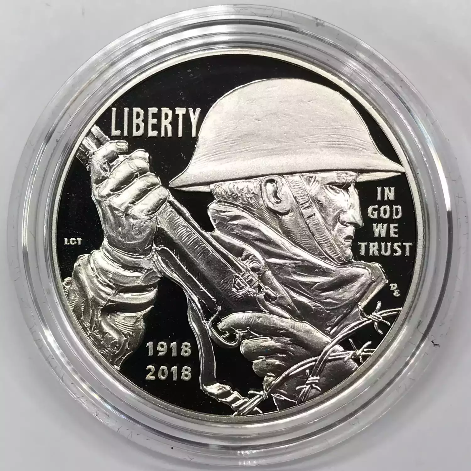 2018-p World War I (wwi) Centennial Proof Silver Dollar W Us Mint Ogp 