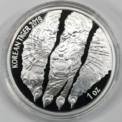 2019 1 oz Silver Round Korean Tiger KOMSCO w/ box & COA generic (2)
