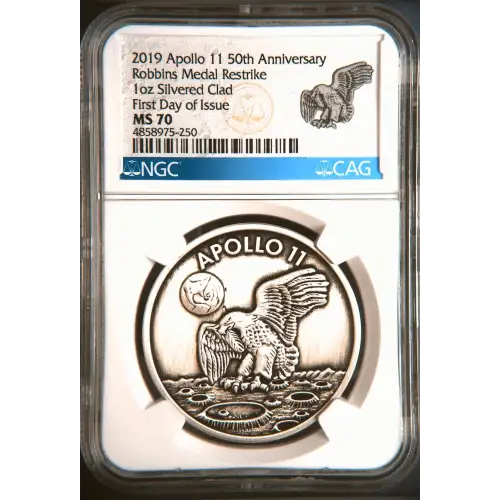 2019 1oz Apollo 11 Robbins Restrke First Day of Issue (2)