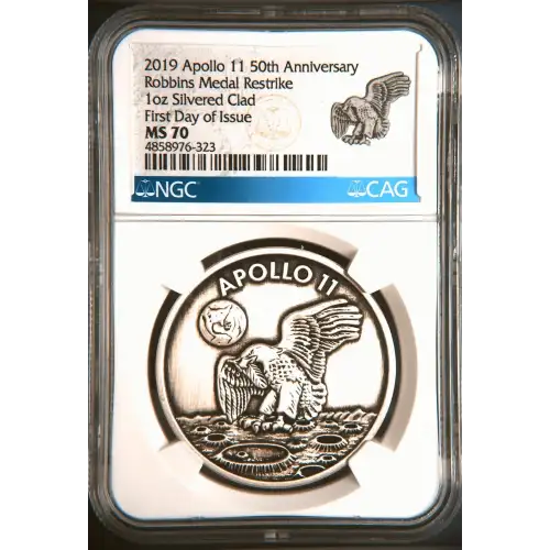 2019 1oz Apollo 11 Robbins Restrke First Day of Issue (2)