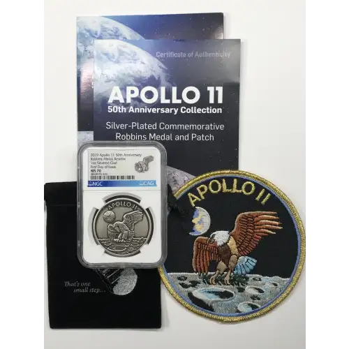 2019 1oz Apollo 11 Robbins Restrke First Day of Issue (2)