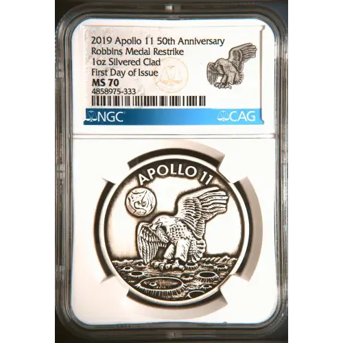 2019 1oz Apollo 11 Robbins Restrke First Day of Issue (3)