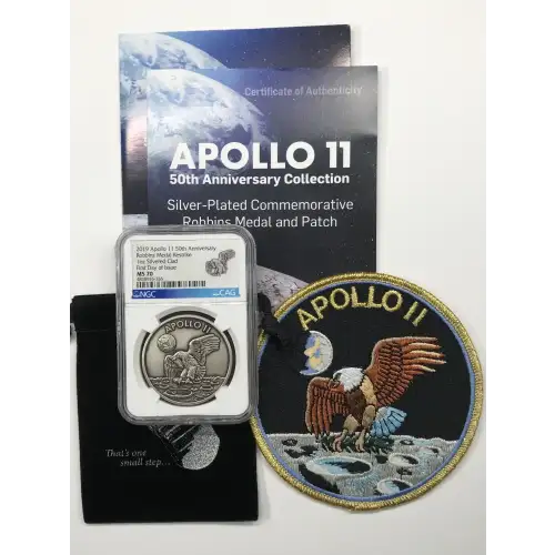 2019 1oz Apollo 11 Robbins Restrke First Day of Issue (3)