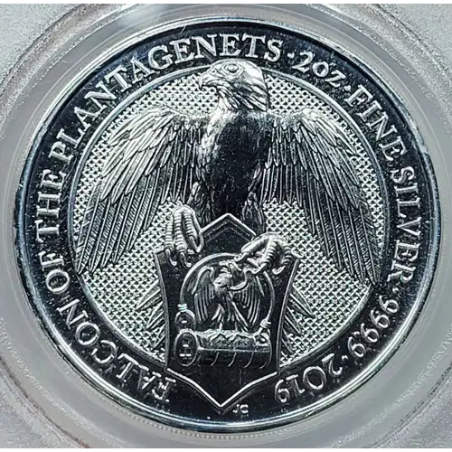2019 2 oz Silver PCGS MS-69 Great Britain Queen's Beast Falcon  generic