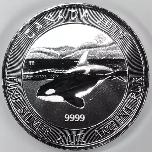 2019 Canada Orca Killer Whale 2 oz Silver $10 Coin