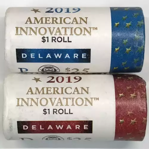 2019 Delaware American Innovation Dollar US Mint P & D Roll Set (5)