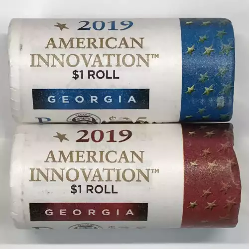 2019 Georgia American Innovation Dollar US Mint P & D Roll Set (4)