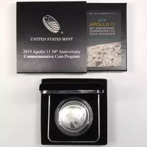 2019-P Apollo 11 50th Anniversary Uncirculated Silver Dollar US Mint OGP Box COA
