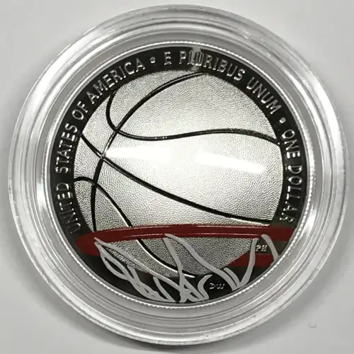 2019-P Basketball Hall of Fame Colorized Proof Silver Dollar US Mint OGP Box COA (2)