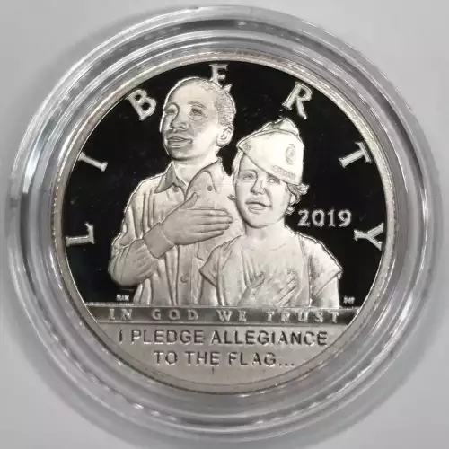 2019-S American Legion 100th Proof Clad Half Dollar w US Mint OGP - Box & COA (3)