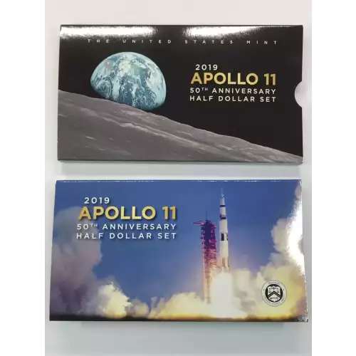 2019-S Apollo 11 Half Dollar Set  w US Mint OGP - Enhanced Reverse Proof Kennedy