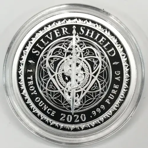 2020 Coronavirus Black Swan Silver Shield 1 oz Proof Silver Round/Medallion (3)