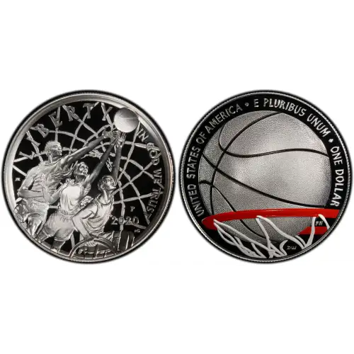 2020-P $1 Basketball Hall of Fame 1st Official Colorized U.S. Coins FDI Justin Kunz Justin Kunz, DCAM (3)