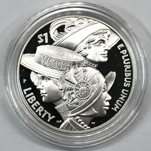 2020-P Women's Suffrage Proof Silver Dollar w US Mint OGP - Box & COA (2)