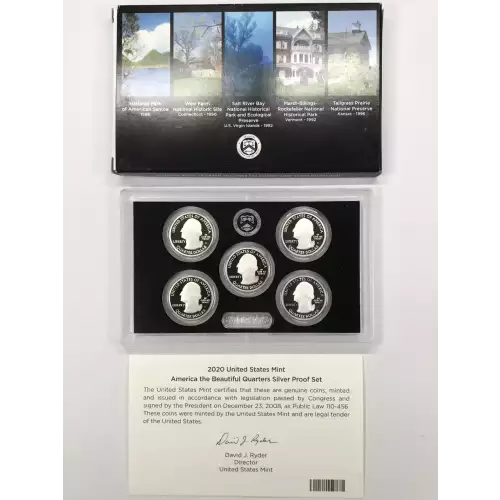 2020-S Silver Quarters Proof Set w US Mint OGP - Box & COA (4)