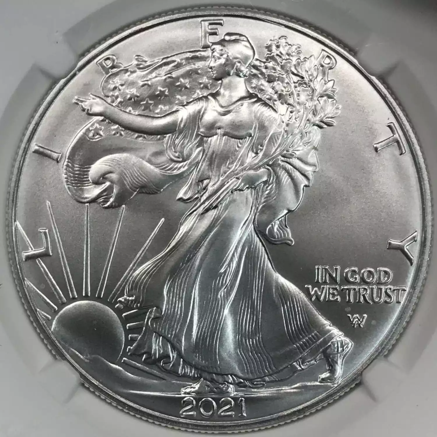 2021 Silver Eagle NGC MS-69 Eagle Landing T-2 - Old Pueblo Coin