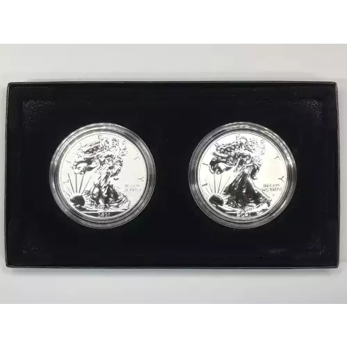 2021 Reverse Proof Silver Eagle 2-Coin Set - Designer Edition w OGP Box & COA (4)