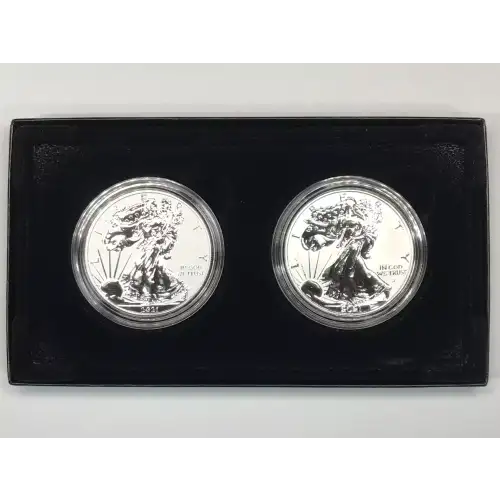 2021 Reverse Proof Silver Eagle 2-Coin Set - Designer Edition w OGP Box & COA (4)