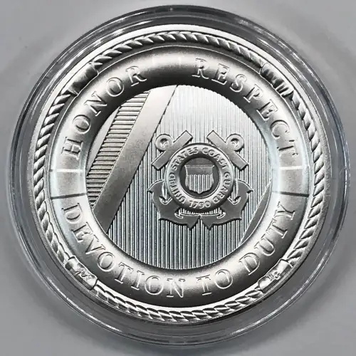 2021 US Coast Guard 2.5 oz Silver Medal w US Mint OGP - Box & COA (2)