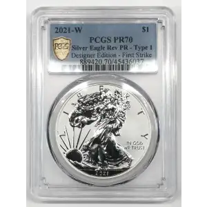 2021-W $1 Silver Eagle Rev PR - Type 1 Designer Edition - First Strike (2)