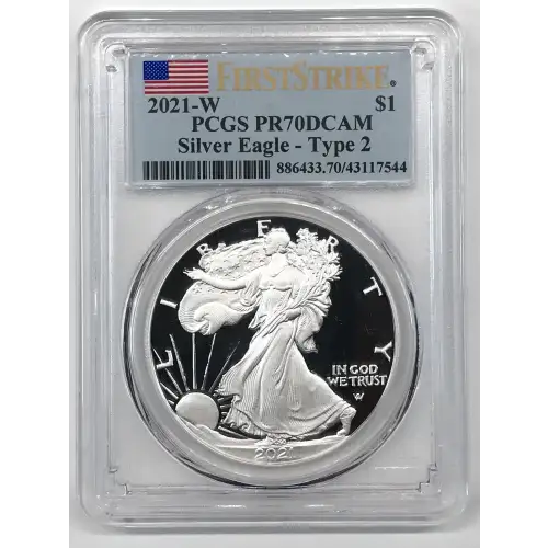 2021-W $1 Silver Eagle - Type 2 First Strike, DCAM