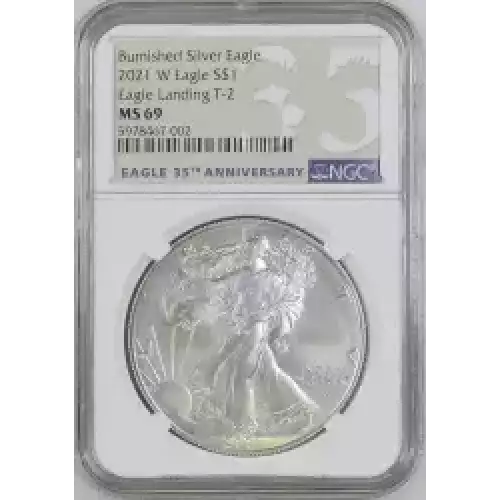 2021 W Eagle Landing T-2 Burnished Silver Eagle  (2)