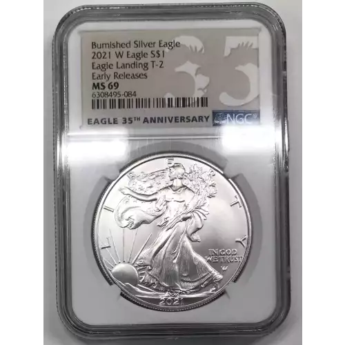 2021 W Eagle Landing T-2 Early Releases Burnished Silver Eagle (2)