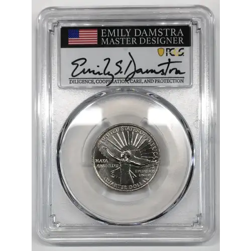 2022-D 25C Maya Angelou First Strike Emily S. Damstra
