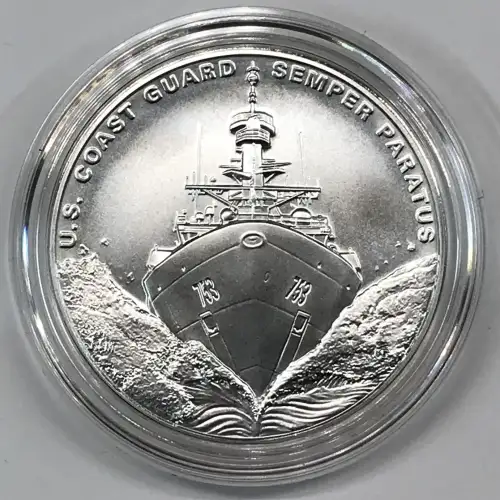 2022-P US Coast Guard Armed Forces 1 oz Silver Medal w US Mint OGP - Box & COA (3)