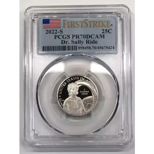 2022-S Proof Dr. Sally Ride American Women Quarter PCGS PR-70 DCAM First Strike