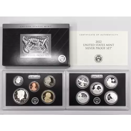 2022-S US Mint Silver Proof Set w OGP - Box & COA