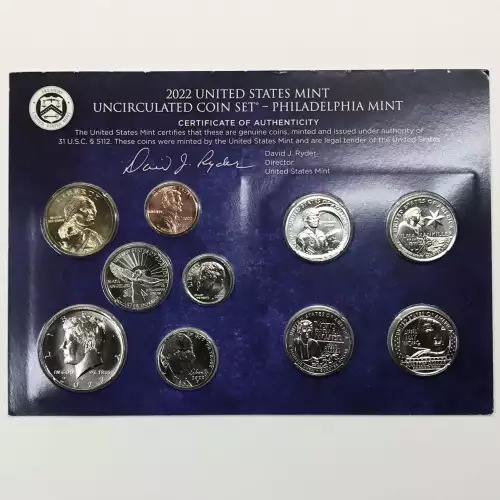 2022 US Mint Uncirculated Coin Set - P & D