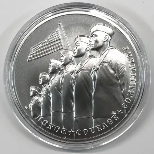 2022 US Navy 2.5 oz Silver Medal w US Mint OGP - Box & COA (2)