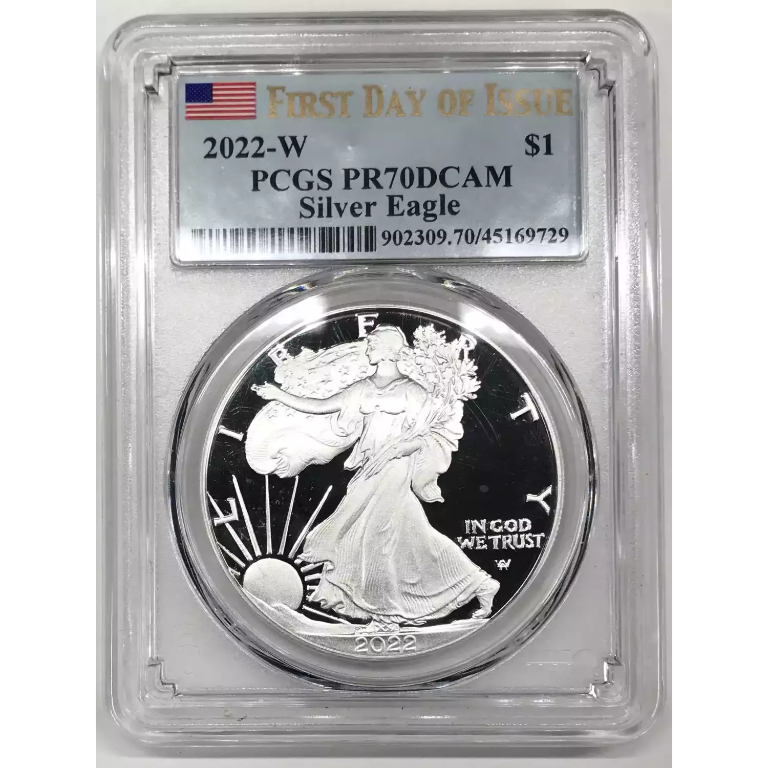 2022-W Silver Eagle PCGS PR-70 DCAM First Day of Issue - Old Pueblo Coin