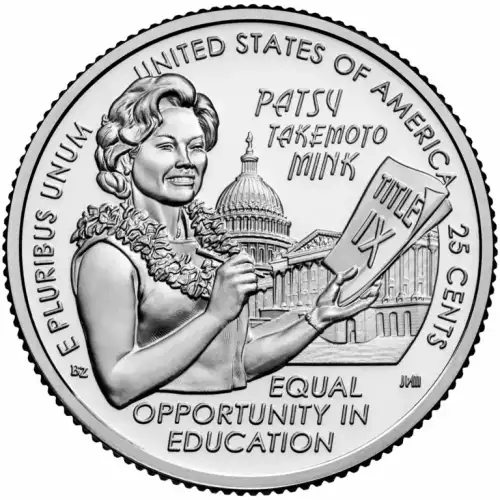 2024-S Patsy Takemoto Mink American Women Quarter US Mint San Francisco S Roll (2)