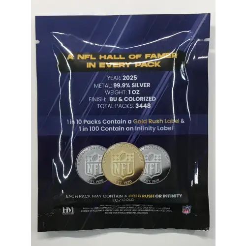 2025 NFL Autograph PCGS Ultra Breaks x Celebrity Mint 1 oz Silver - Sealed Pack (2)