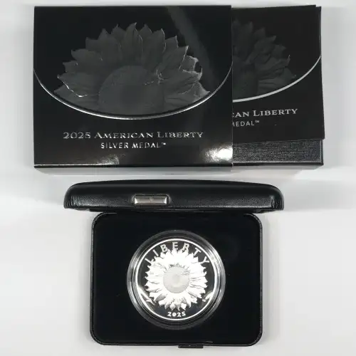 2025-P American Liberty 1 oz Proof Silver Medal w US Mint OGP - Box & COA (3)