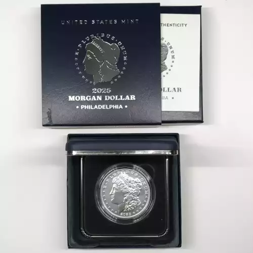 2025-P Uncirculated Morgan Silver Dollar w US Mint OGP Box & COA - Philadelphia
