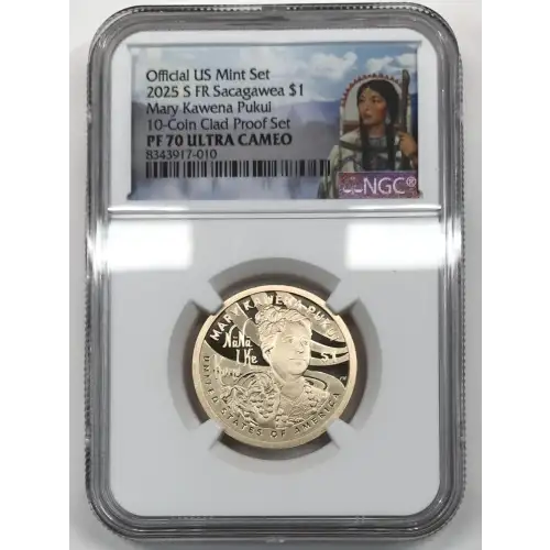 2025 S FR Mary Kawena Pukui 10-Coin Clad Proof Set Official US Mint Set ULTRA CAMEO