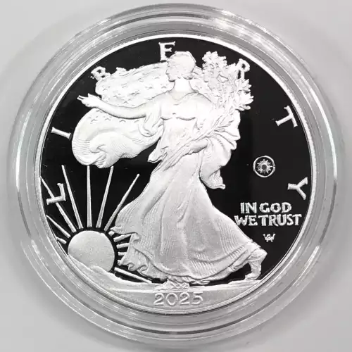 2025-W Laser Engraved Privy Proof Silver Eagle w OGP - Box & COA (2)
