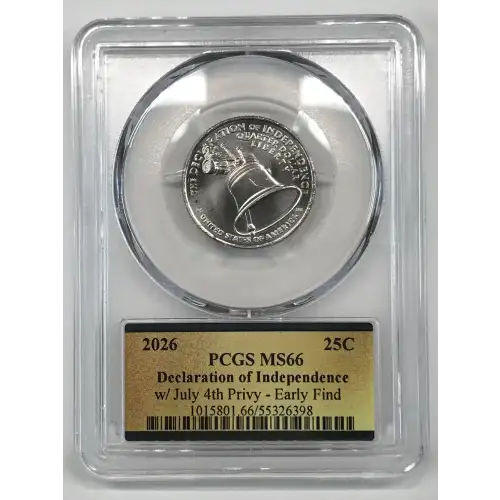 2026 25C Declaration of Independence w/ July 4th Privy - Early Find (2)