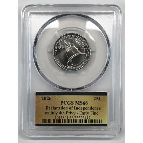 2026 25C Declaration of Independence w/ July 4th Privy - Early Find (2)