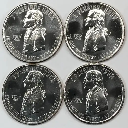 2026 July 4th Privy Mark Declaration of Independence SemiQ Quarter from OBW Roll (2)