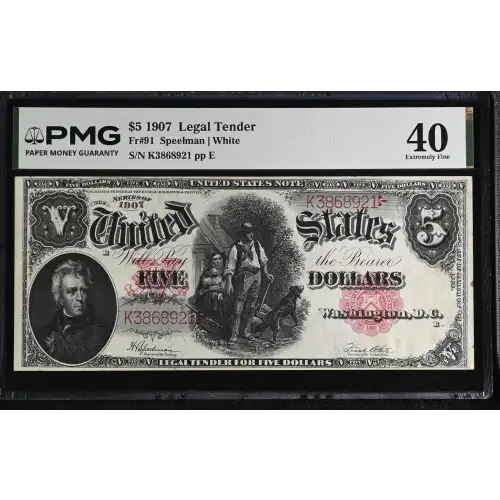 $5  Small Red, scalloped Legal Tender Issues 91 (2)