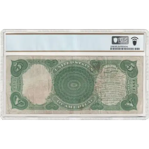 $5  Small Red, scalloped Legal Tender Issues 91 (3)