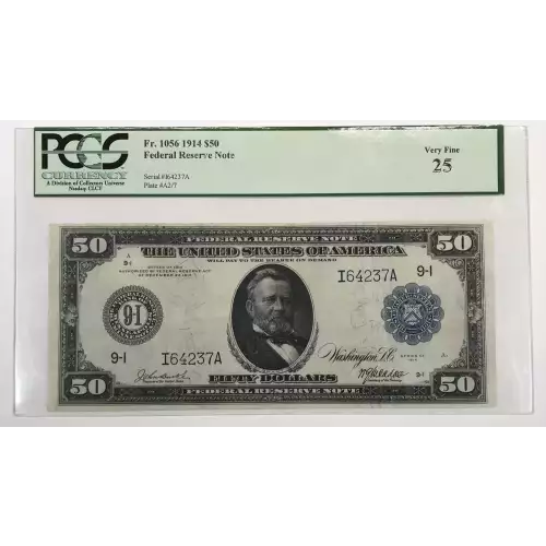 $50 1914 Red Seal Federal Reserve Notes 1056