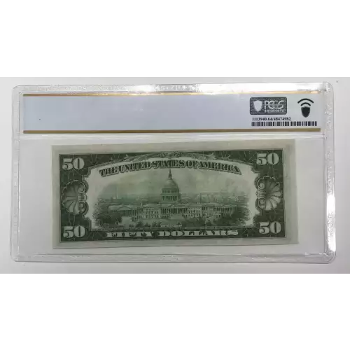 $50 1934-A. blue-Green seal. Small Size $50 Federal Reserve Notes 2103-A (2)