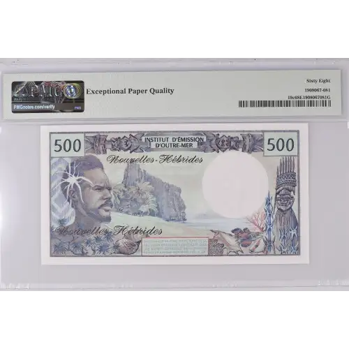 500 Francs ND (1970-80), 1970 ND Issue c. Signature 3A(1979) New Hebrides 19 (3)