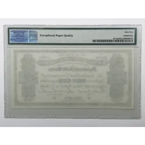 80 Cents 1901-1908, 1901 Cash Note Issue s. Specimen. Punch hole cancelled Newfoundland A6 (2)