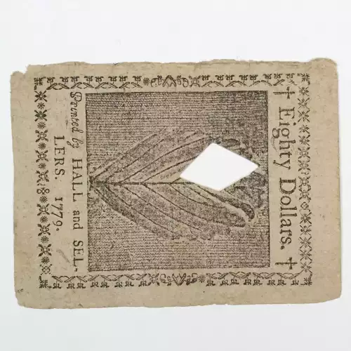 $80 January 14, 1779  CONTINENTAL CURRENCY CC-102 (3)